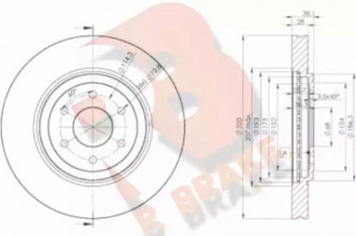 R BRAKE 78rbd24199 -  Тормозной диск